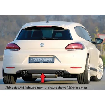 PC tuning Rieger difuzor na zadní nárazník pro Volkswagen Scirocco 3 13 2-dvéř., plast ABS lakovaný do černé lesklé barvy SLEVA 3%