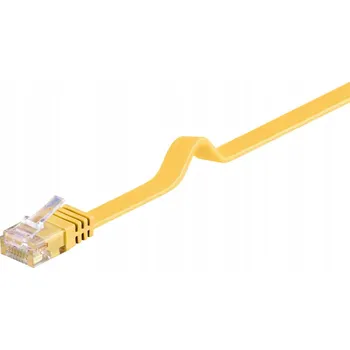 Síťový kabel Síťový kabel LAN Patchcord CAT 6 U/UTP RJ45 PLOCHÝ žlutý 3m