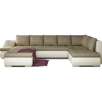 Sedací souprava Rozkládací rohová sedačka TORONTO U cappucino / béžová
