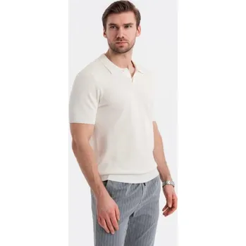 Ombre Clothing Pánská bílá polokošile V4 POSS-0117