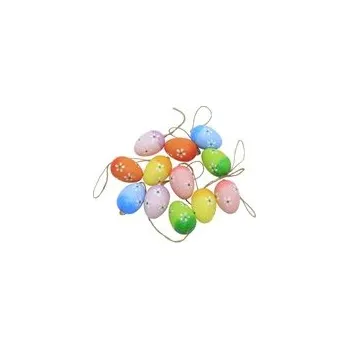 Velikonoční dekorace Kraslice s květy 12ks 40mm