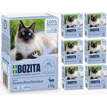 Krmivo pro kočku Kousky v omáčce BOZITA Cat se sobím masem - 6x370g