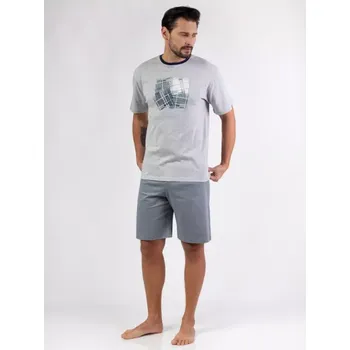 Pánské pyžamo 474/2 - pánské pyžamo Regina, XL, šedá