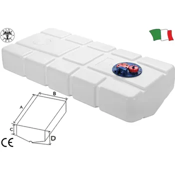 Člun Eltex Nádrž s klínovým dnem kompletní s inspekčním uzávěrem palivo-voda 57-86l Objem/Litry: 57L