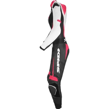 Moto kombinéza jednodílná kombinéza TRACK LADY PERFORATED PRO, SPIDI, dámská (černá/bílá/růžová, vel. 42) (Velikost: 38) Y157-545