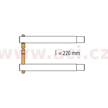 Nářadí na motocykly ramena pro bodovací kleště s krytkou PORTASPOT, délka 220 mm (2 ks) 047938