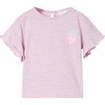 vidaXL Dětské tričko s volánkovými rukávy lila 116