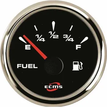Autoelektronika Palivoměr ECMS Black Chrom 12/24V