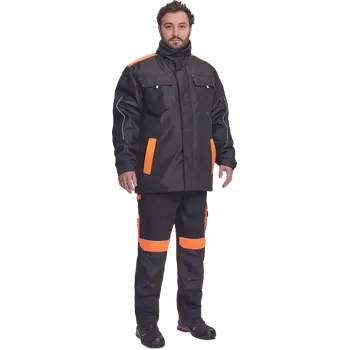Bunda pánská zimní parka MAX VIVO, černo-oranžová, vel. L