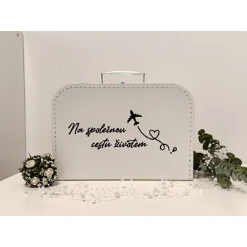 Svatební dekorace Svatební kufřík „Na společnou cestu životem“ 2 - D-decor
