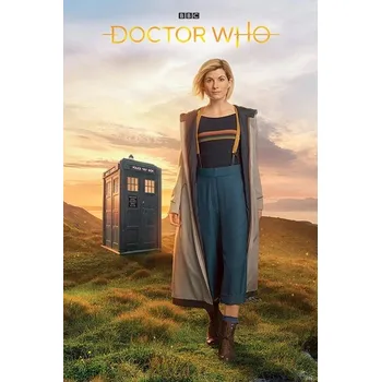 Plakát Plakát Grooters Plakát Doctor Who - 13. Doktor bez rámu 61 x 91,5 cm
