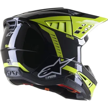 Helma na motorku přilba S-M5 BEAM, ALPINESTARS (černá antracit/žlutá fluo lesklá, vel. 2XL) (Velikost: XS) 8303622-1151