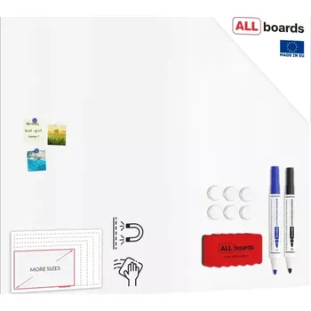 Allboards Magnetická tabule SLIMboard bezrámová smazatelná za sucha 150x120 cm, PME150x120