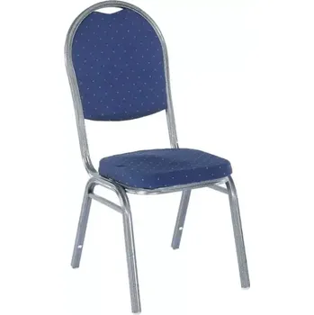 Jídelní židle Židle JEFF - látka tmavě modrá/šedý rám - SLEVA 3% s kodem radost25