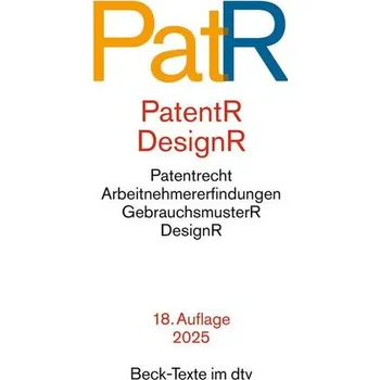 Patent- und Designrecht [DE] (2025, Brožovaná, dtv Verlagsgesellschaft)