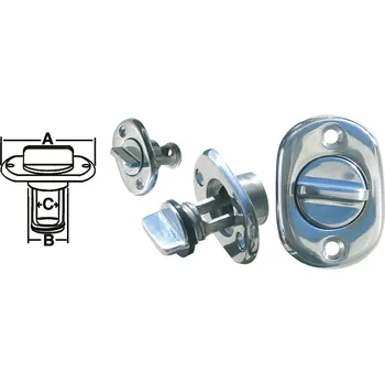 Člun NUTICHE Nerezová leštěná oválná vypouštěcí zátka