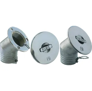 Palivová nádrž NUTICHE Nerezové hrdlo palivové nádrže se sklonem 45° Varianta: DIESEL-38 mm