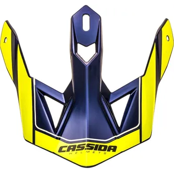 Helma na motorku kšilt pro přilby Cross Pro 2, CASSIDA (žlutá fluo/modrá perleť) NEMÁ