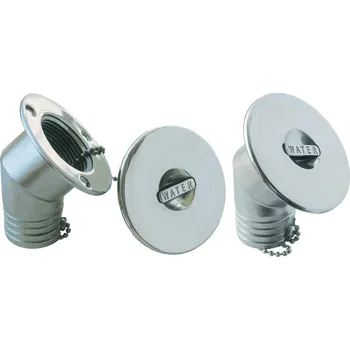 Člun NUTICHE Nerezové hrdlo sklon 45° s výsuvnou pákou a řetízkem 38/80mm