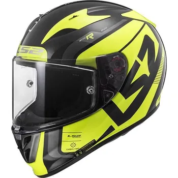 Motodoplněk LS2 Helmets LS2 přilba FF323 Arrow C Evo Sting WINEBERRY/H-V YELLOW - XXL