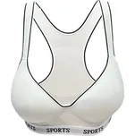 Numberoplus Dámské bavlněné sportovní podprsenka - CY Barva: Bílá, Velikost: 100D