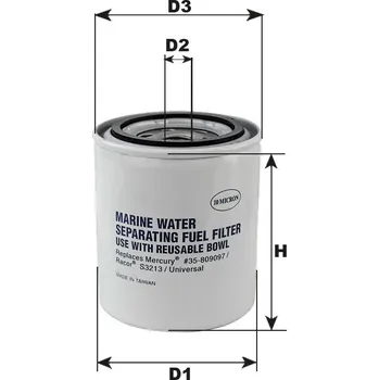 Palivová nádrž Easterner Separační palivový filtr neoriginální QUICKSILVER 35-809097