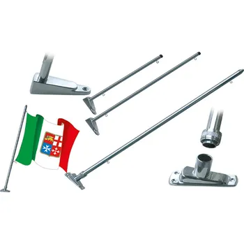 Člun NUTICHE Chromovaný vlajkový stojan 35-100cm Délka cm: 35cm