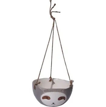 Dekorativní závěsný květináč C947 šedá