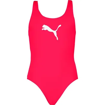 Dívčí plavky PUMA - RACERBACK SWIMSUIT 1P RO DÍVČÍ JEDNODÍLNÉ PLAVKY RŮŽOVÉ 938137-06164