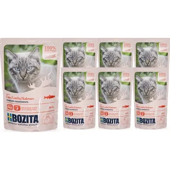 Krmivo pro kočku BOZITA Kousky v omáčce s lososem (sáček) 12x85g