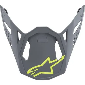 Helma na motorku kšilt pro přilby SUPERTECH S-M8 RADIUM, ALPINESTARS (šedá/žlutá fluo matná) 8981519-9004-TU