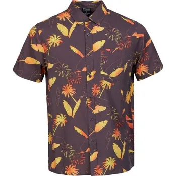 Pánská košile Pánské košile s krátkým rukávem FUNDANGO CHASE S Vínová, Oranžová