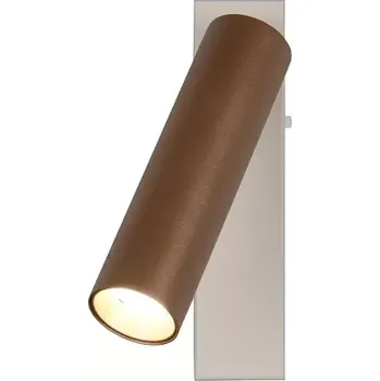 Bodové svítidlo Trio Leuchten 849210165 AMBALA - LED nástěnné svítidlo v kávové barvě s přepínačem barvy světla 2300 + 3000 + 4000K, LED 5,5W (Nástěnná nebo stropní LED bodovka bez vypínače, s připravenou průchodkou na kabel)