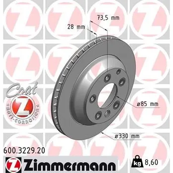 Brzdový kotouč Brzdový kotouč ZIMMERMANN 600.3229.20