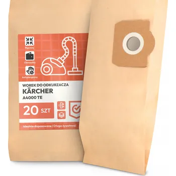 Sáček do vysavače 20x SÁČEK do VYSAVAČE Kärcher A4000 TE Papírový Sáček SÁČKY DVOUVRSTVÉ 2A