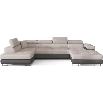 Sedací souprava Rohová rozkládací sedací souprava RODRIGO 345 cm Soro 83/Soft 29 šedá levá