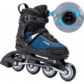 Kolečkové brusle Dětské Kolečkové Brusle ATTABO Stormglider modré M 35-38 Hliníkový rám