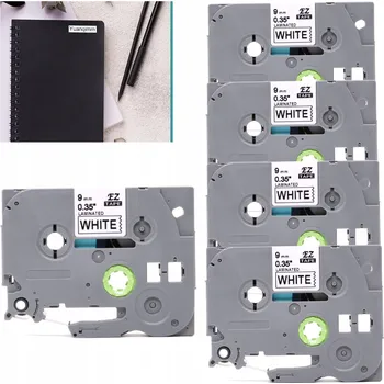 Pásek do tiskárny 5x Páska TZe221 náhrada Brother TZ-221 TZe-221 9mm pro P-touch bílá 5 ks