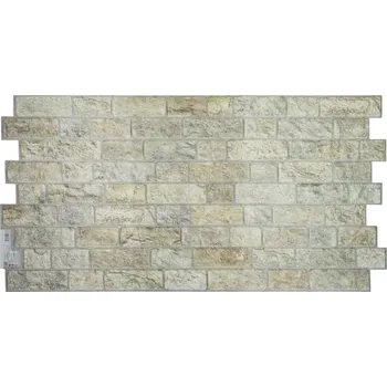 Obklad 3D obkladový omyvatelný panel PVC Kámen béžový (958x495mm)
