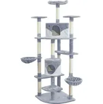 Aga Škrabadlo pro kočky 200 cm Šedobílé