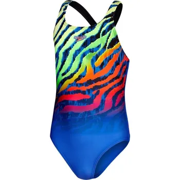 Dívčí plavky Speedo Digital Placement One Piece Swimsuit Blue/Green 5-6 let