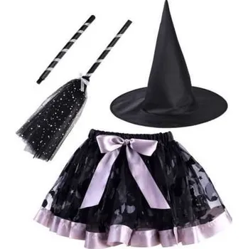 Karnevalový kostým Dětský kostým Čarodějnice + košťata, černý