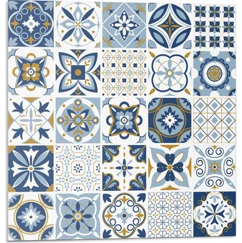 Dlažba Vinylové dlaždice s grafikou do koupelny, dekorativní vzory, 20x20x20 cm