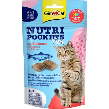 Pamlsek pro kočku GIMCAT Nutri pockets losos 60g