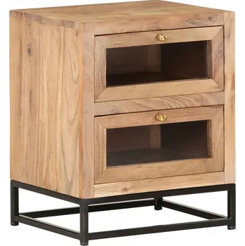 Noční stolek VidaXL Noční stolek, 40 x 30 x 50 cm, masivní akáciové dřevo