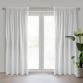 Hotová záclona ROXI s šampaňským nepravidelným vzorem 140 x 270 cm