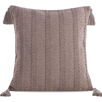 Oboustranný povlak na polštář BOHO s příměsí bavlny s třásněmi na okrajích