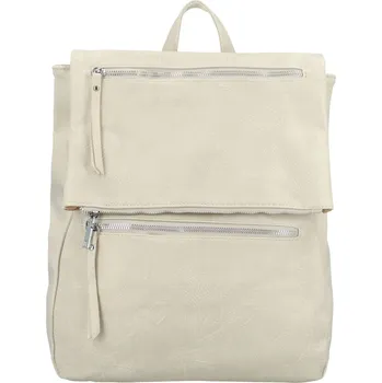 Kabelka Stylový dámský koženkový kabelko-batoh Admir, krémový