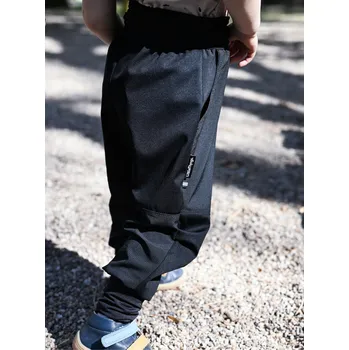 Kojenecké oblečení letní černé softshellové rostoucí kalhoty