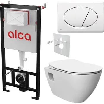 Alcadrain Set modulu do sádrokartonu, EBS WC Urban, sedátka a tlačítka M70, bílá